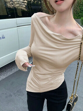 ZARA Sexy Summer Halter Neck Off Shoulder Solid Color Layering Top for Women